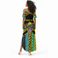 Personalized Tanzania Independence Day Summer Maxi Dress Uhuru 1963 African Shield Tribal Pattern