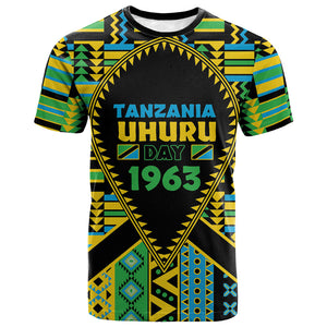 Personalized Tanzania Independence Day T shirt Uhuru 1963 African Shield Tribal Pattern