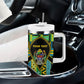 Personalized Tanzania Independence Day Tumbler With Handle Uhuru 1963 African Shield Tribal Pattern