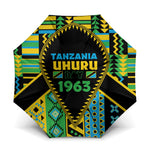 Tanzania Independence Day Umbrella Uhuru 1963 African Shield Tribal Pattern