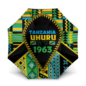 Tanzania Independence Day Umbrella Uhuru 1963 African Shield Tribal Pattern