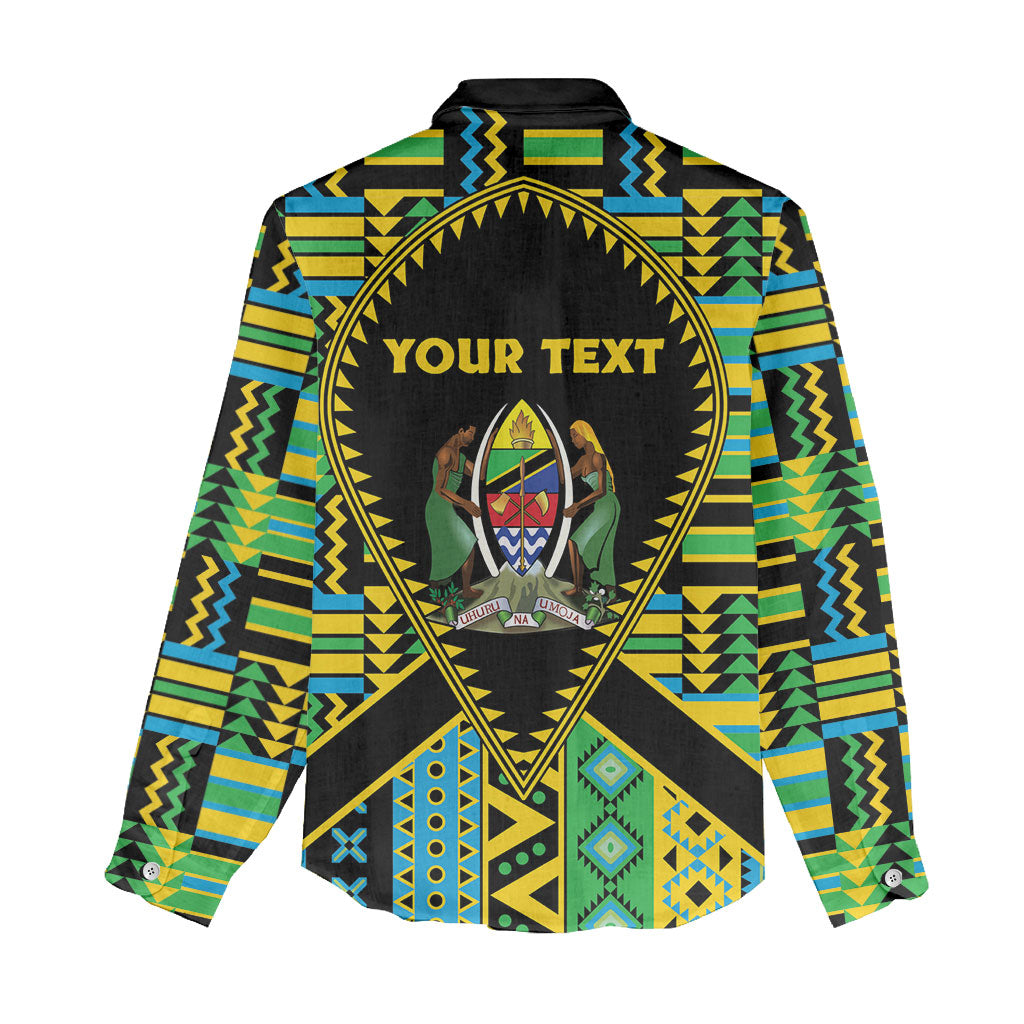 Personalized Tanzania Independence Day Women Casual Shirt Uhuru 1963 African Shield Tribal Pattern