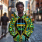 Personalized Tanzania Independence Day Zip Hoodie Uhuru 1963 African Shield Tribal Pattern