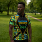 Personalized Tanzania Independence Day Zipper Polo Shirt Uhuru 1963 African Shield Tribal Pattern