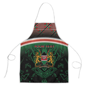 Personalized Kenya Independence Day Apron Tribal Lion 1963 Maasai Beadwork