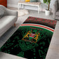 Personalized Kenya Independence Day Area Rug Tribal Lion 1963 Maasai Beadwork
