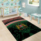 Personalized Kenya Independence Day Area Rug Tribal Lion 1963 Maasai Beadwork