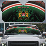 Personalized Kenya Independence Day Auto Sun Shade Tribal Lion 1963 Maasai Beadwork