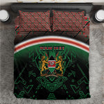 Personalized Kenya Independence Day Bedding Set Tribal Lion 1963 Maasai Beadwork