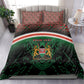 Personalized Kenya Independence Day Bedding Set Tribal Lion 1963 Maasai Beadwork