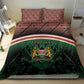 Personalized Kenya Independence Day Bedding Set Tribal Lion 1963 Maasai Beadwork