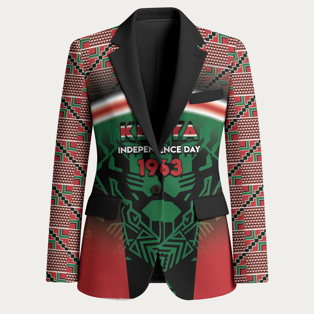 Personalized Kenya Independence Day Blazer Tribal Lion 1963 Maasai Beadwork