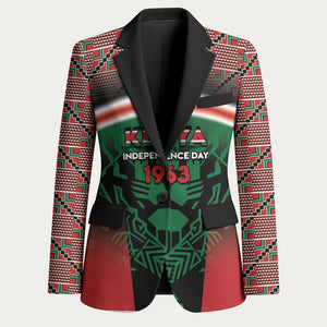 Personalized Kenya Independence Day Blazer Tribal Lion 1963 Maasai Beadwork