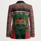 Personalized Kenya Independence Day Blazer Tribal Lion 1963 Maasai Beadwork