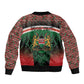 Personalized Kenya Independence Day Bomber Jacket Tribal Lion 1963 Maasai Beadwork