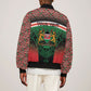 Personalized Kenya Independence Day Bomber Jacket Tribal Lion 1963 Maasai Beadwork