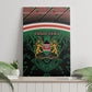 Personalized Kenya Independence Day Canvas Wall Art Tribal Lion 1963 Maasai Beadwork