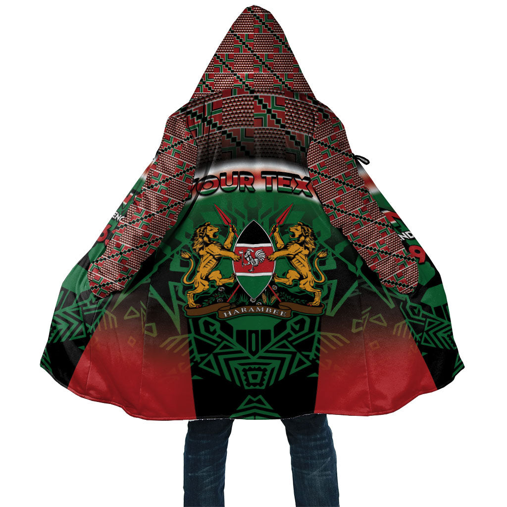 Personalized Kenya Independence Day Cloak Tribal Lion 1963 Maasai Beadwork