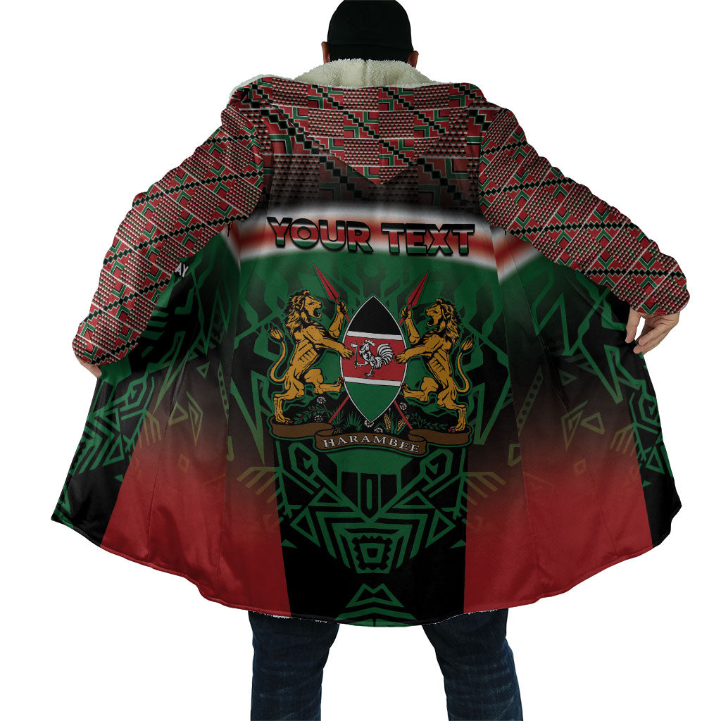 Personalized Kenya Independence Day Cloak Tribal Lion 1963 Maasai Beadwork