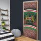 Personalized Kenya Independence Day Door Cover Tribal Lion 1963 Maasai Beadwork