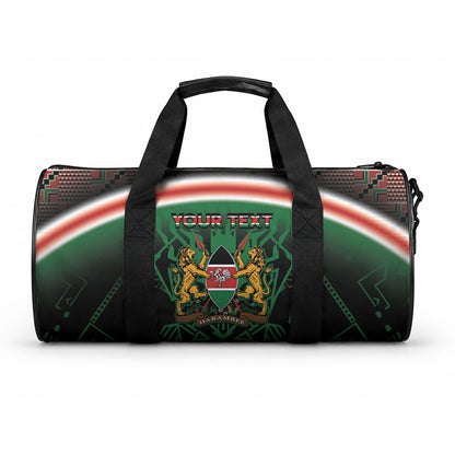 Personalized Kenya Independence Day Duffle Bag Tribal Lion 1963 Maasai Beadwork