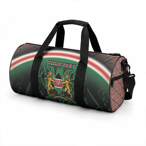 Personalized Kenya Independence Day Duffle Bag Tribal Lion 1963 Maasai Beadwork