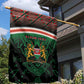 Personalized Kenya Independence Day Garden Flag Tribal Lion 1963 Maasai Beadwork