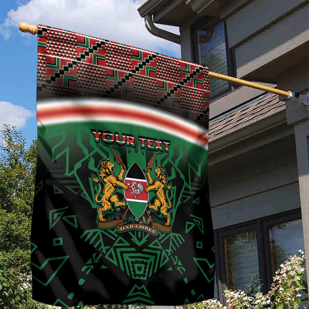 Personalized Kenya Independence Day Garden Flag Tribal Lion 1963 Maasai Beadwork