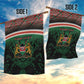 Personalized Kenya Independence Day Garden Flag Tribal Lion 1963 Maasai Beadwork