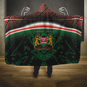 Personalized Kenya Independence Day Hooded Blanket Tribal Lion 1963 Maasai Beadwork