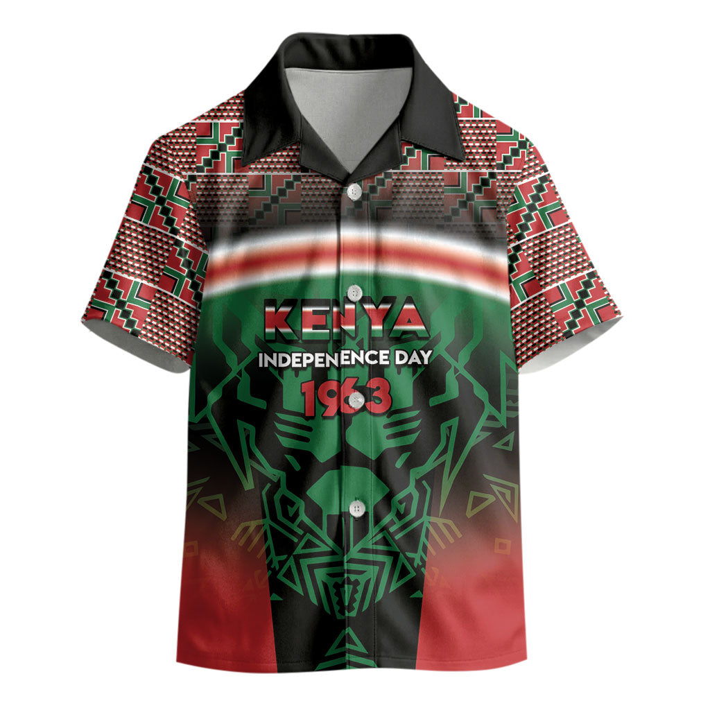 Personalized Kenya Independence Day Kid Hawaiian Shirt Tribal Lion 1963 Maasai Beadwork