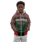 Personalized Kenya Independence Day Kid Hoodie Tribal Lion 1963 Maasai Beadwork