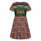 Personalized Kenya Independence Day Kid Short Sleeve Dress Tribal Lion 1963 Maasai Beadwork