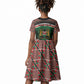 Personalized Kenya Independence Day Kid Short Sleeve Dress Tribal Lion 1963 Maasai Beadwork