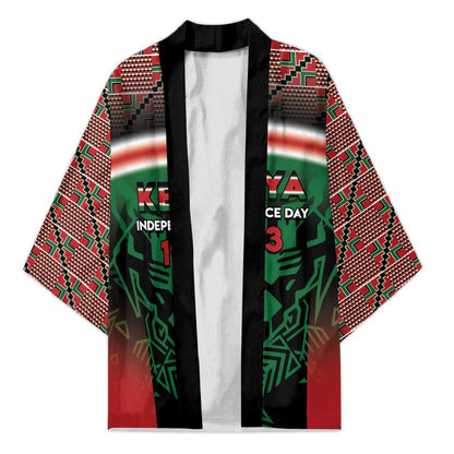 Personalized Kenya Independence Day Kimono Tribal Lion 1963 Maasai Beadwork