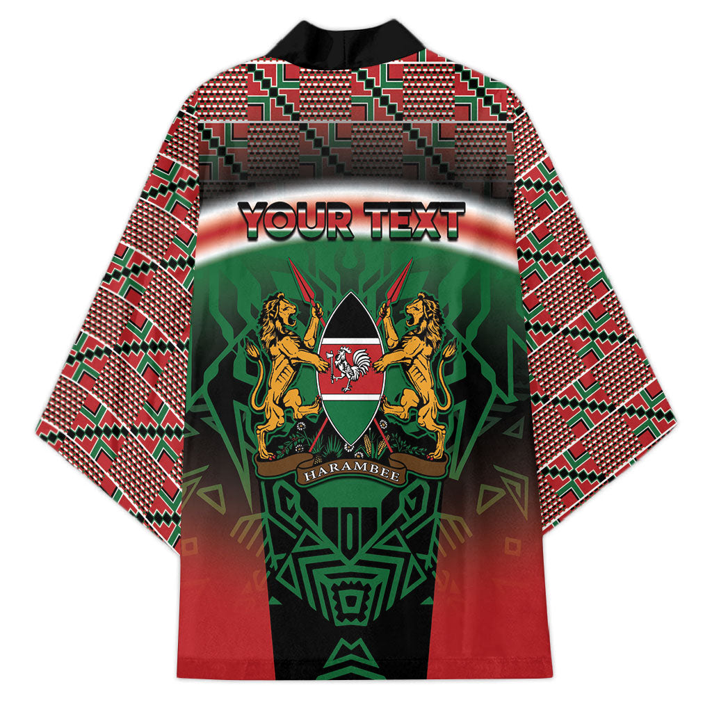 Personalized Kenya Independence Day Kimono Tribal Lion 1963 Maasai Beadwork