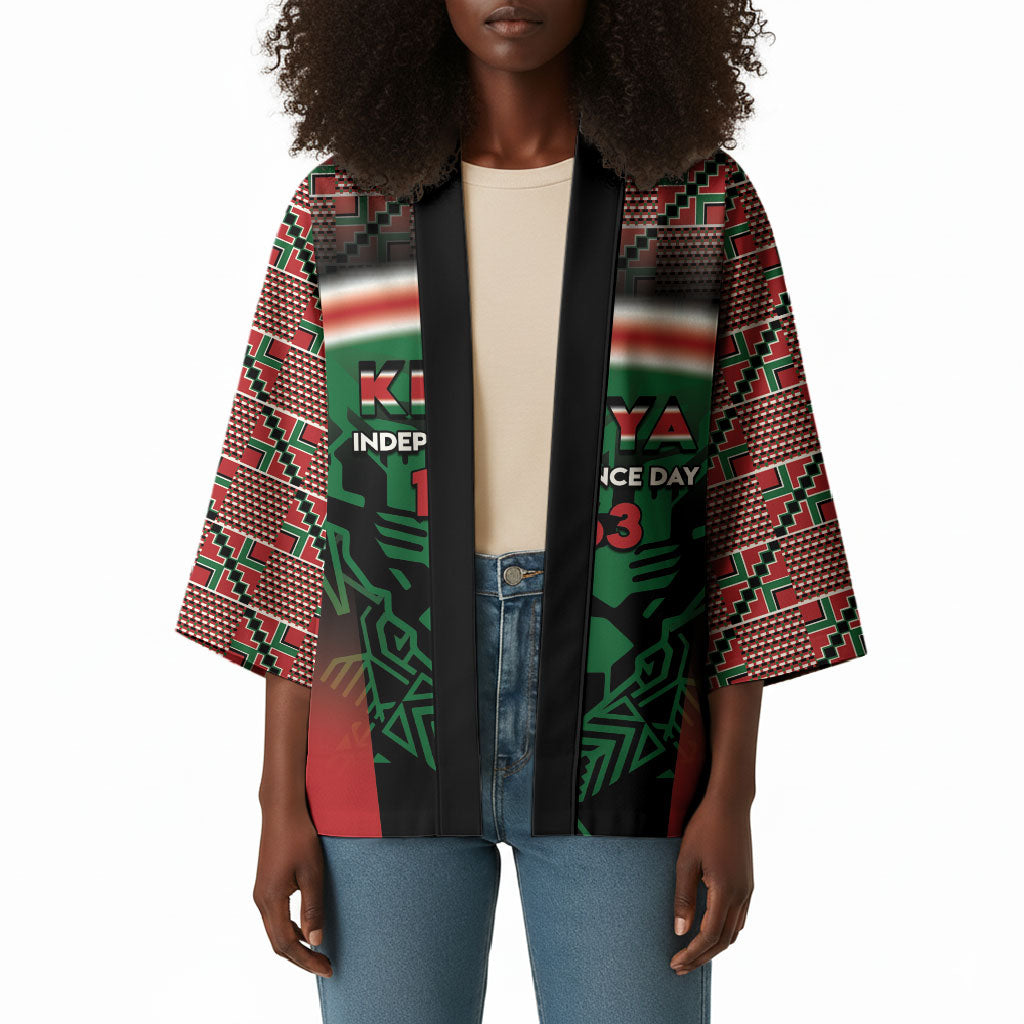 Personalized Kenya Independence Day Kimono Tribal Lion 1963 Maasai Beadwork