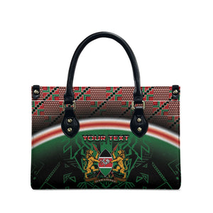 Personalized Kenya Independence Day Leather Bag Tribal Lion 1963 Maasai Beadwork