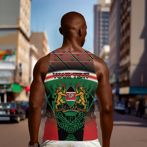 Personalized Kenya Independence Day Men Tank Top Tribal Lion 1963 Maasai Beadwork