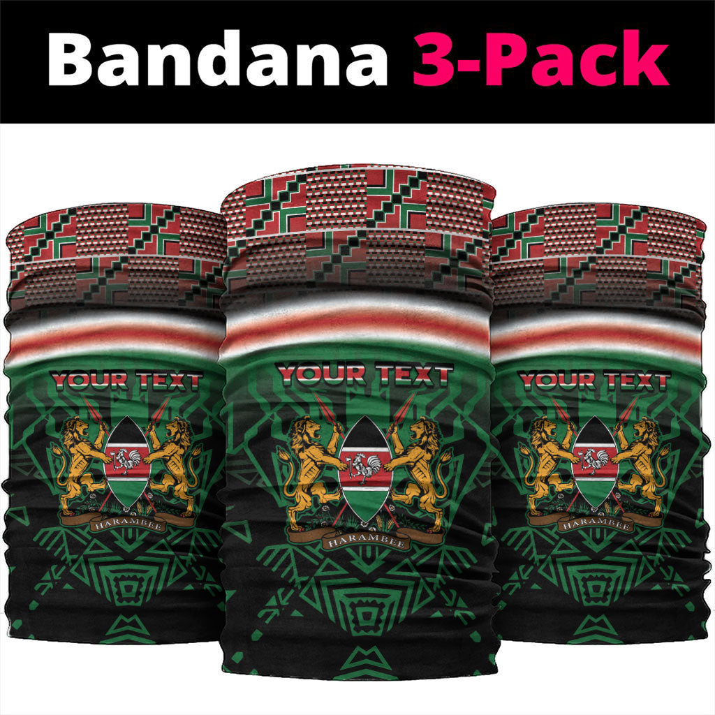 Personalized Kenya Independence Day Neck Gaiter Tribal Lion 1963 Maasai Beadwork