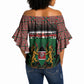 Personalized Kenya Independence Day Off Shoulder Wrap Waist Top Tribal Lion 1963 Maasai Beadwork