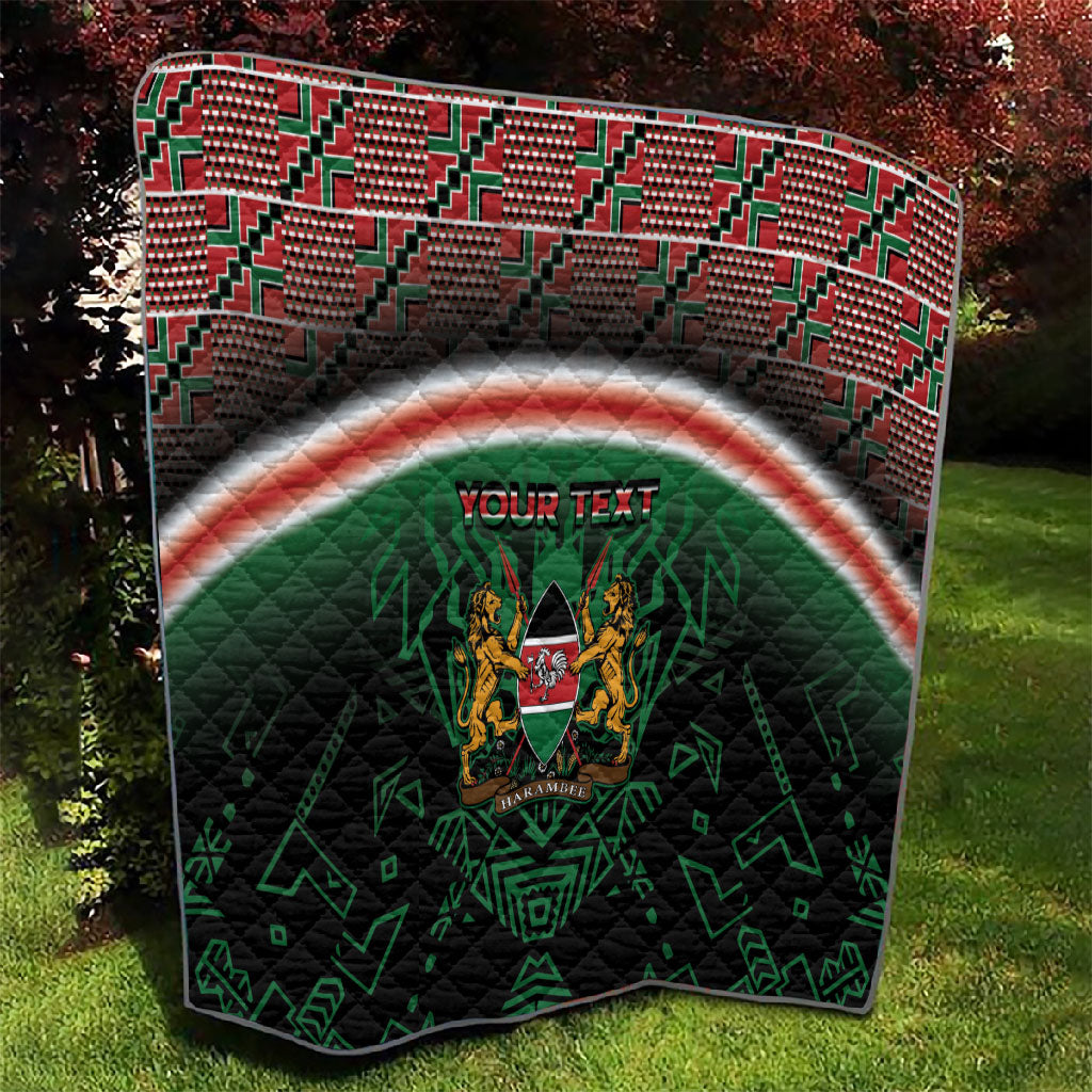 Personalized Kenya Independence Day Quilt Tribal Lion 1963 Maasai Beadwork