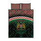Personalized Kenya Independence Day Quilt Bed Set Tribal Lion 1963 Maasai Beadwork