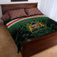 Personalized Kenya Independence Day Quilt Bed Set Tribal Lion 1963 Maasai Beadwork