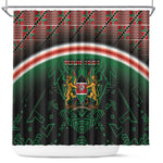 Personalized Kenya Independence Day Shower Curtain Tribal Lion 1963 Maasai Beadwork