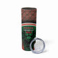 Personalized Kenya Independence Day Skinny Tumbler Tribal Lion 1963 Maasai Beadwork