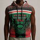 Personalized Kenya Independence Day Sleeveless Hoodie Tribal Lion 1963 Maasai Beadwork