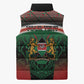 Personalized Kenya Independence Day Sleeveless Puffer Jacket Tribal Lion 1963 Maasai Beadwork