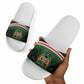 Personalized Kenya Independence Day Slide Sandals Tribal Lion 1963 Maasai Beadwork