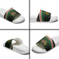 Personalized Kenya Independence Day Slide Sandals Tribal Lion 1963 Maasai Beadwork